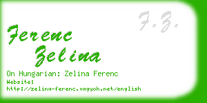 ferenc zelina business card